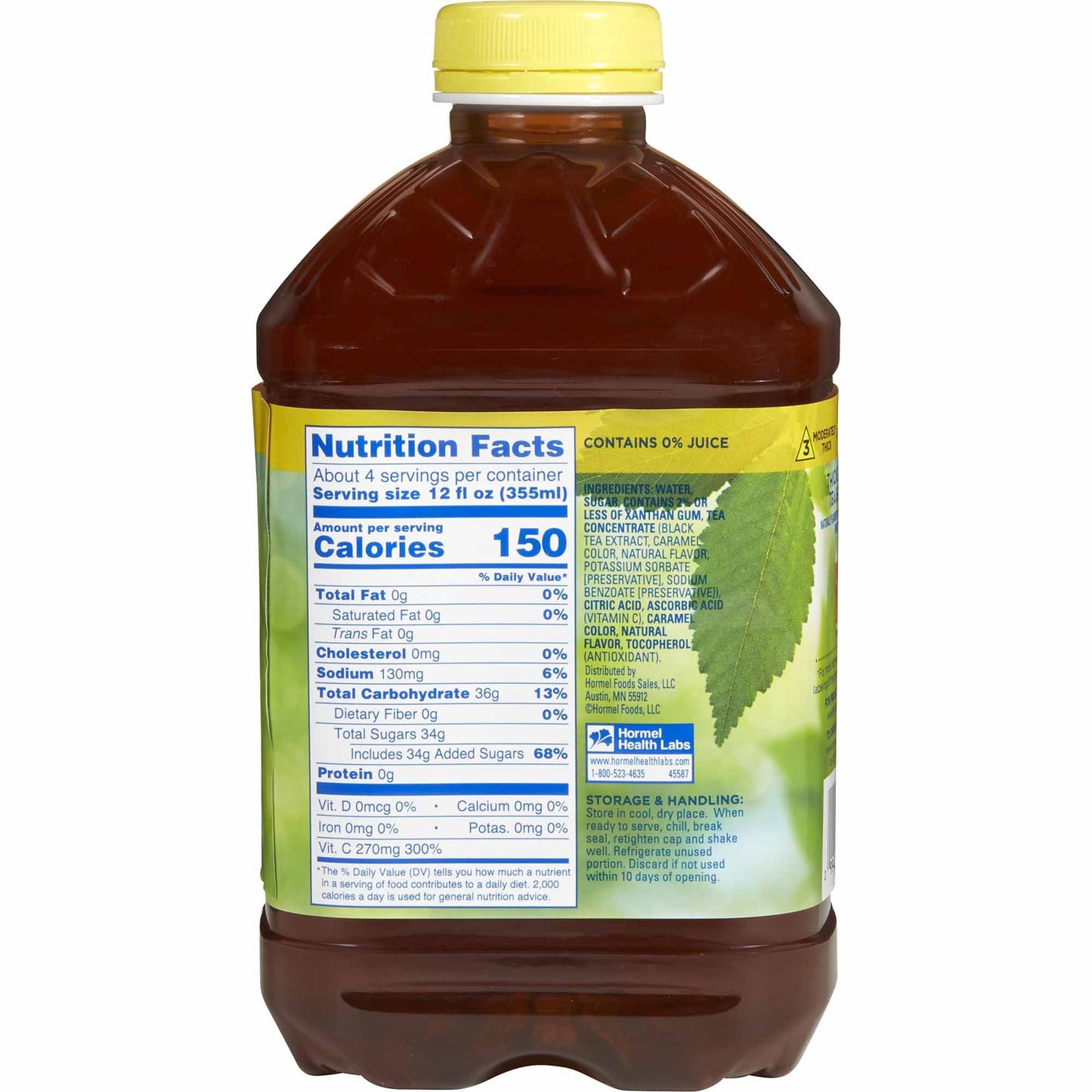 Thick & Easy Iced Tea Thickened Beverage 46 oz Bottle IDDSI Level 3 Moderately Thick