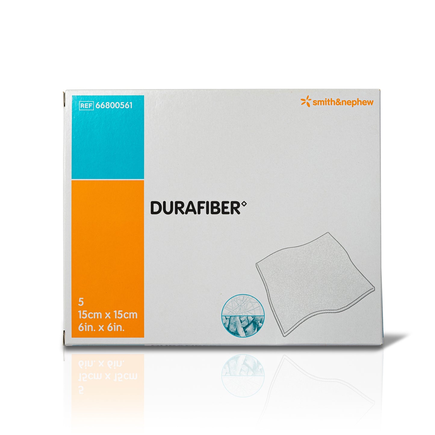 Durafiber Gelling Fiber Wound Dressing 6 x 6 Inch, Sterile – Square Pad