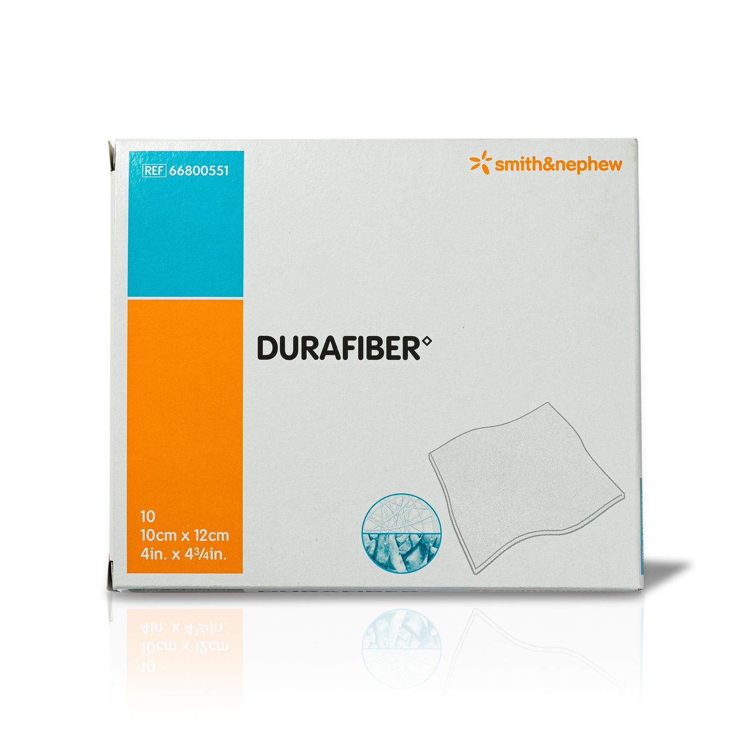 Durafiber Gelling Fiber Wound Dressing 4 x 4.75 Inch, Sterile – Square Pad