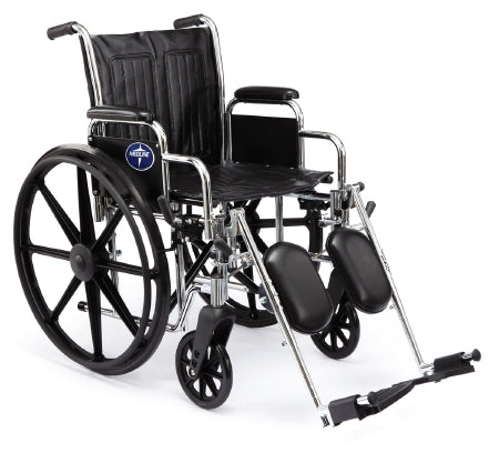 Wheelchair Excel 2000 Dual Axle Full Length Arm Swing-Away Footrest Black Upholstery 18 Inch Seat Width Adult 300 lbs. Weight Capacity