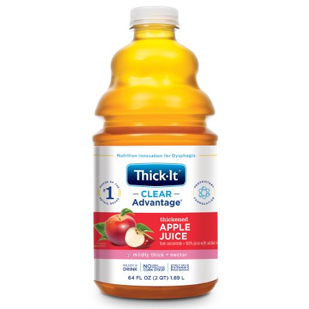 Thickened Beverage Thick-It Clear Advantage 8 oz. Bottle Apple