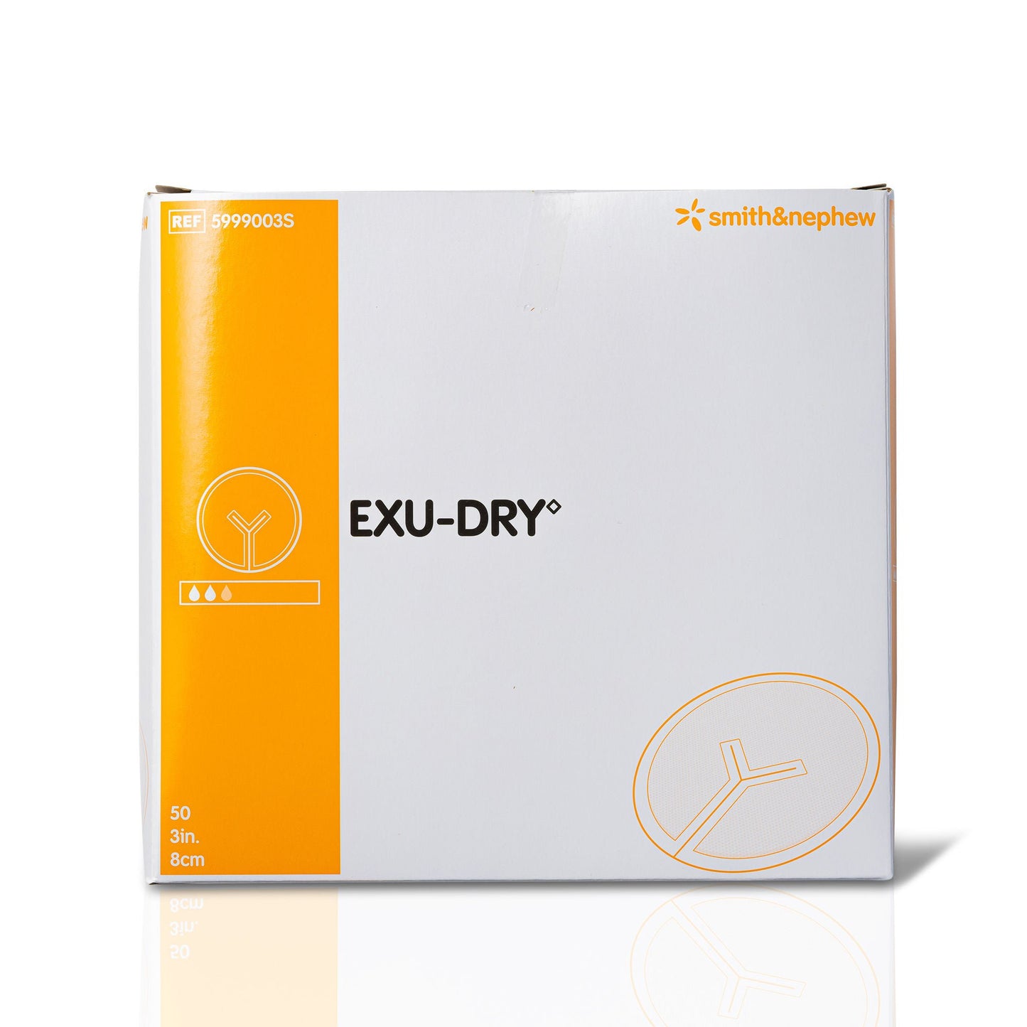 EXU-DRY Anti-Shear Super Absorbent Dressing 3 Inch Slit Disc Sterile