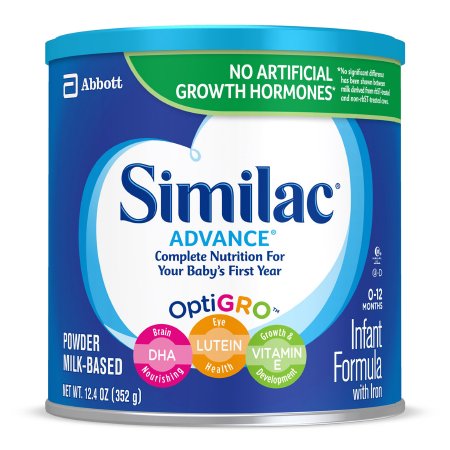 Infant Formula Similac Advance Unflavored 12.4 oz. Can Powder Iron