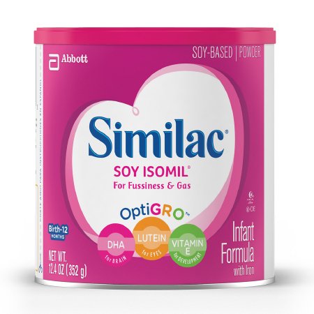 Infant Formula Similac Soy Isomil Unflavored 12.4 oz. Can Powder Soy Galactosemia / Lactose Intolerance