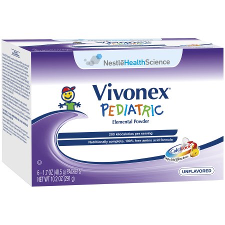 Pediatric Oral Supplement Vivonex Pediatric Unflavored 1.7 oz. Individual Packet Powder Free Amino Acids Impaired GI Function