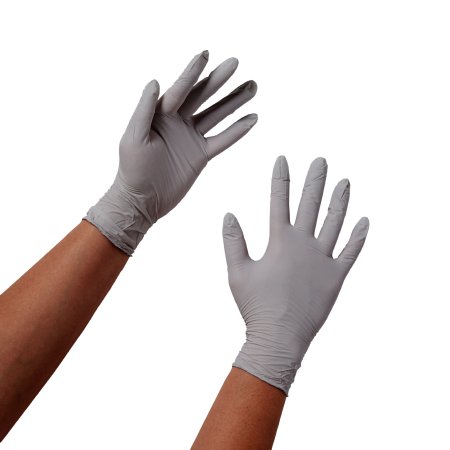 Exam Glove STERLING NonSterile Nitrile Standard Cuff Length Textured Fingertips Gray Chemo Tested