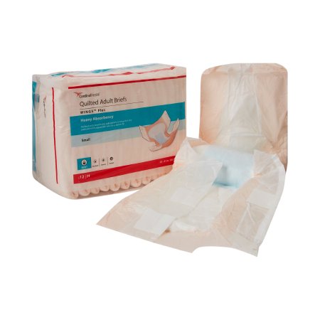 Unisex Adult Incontinence Brief Wings Medium Disposable Heavy Absorbency