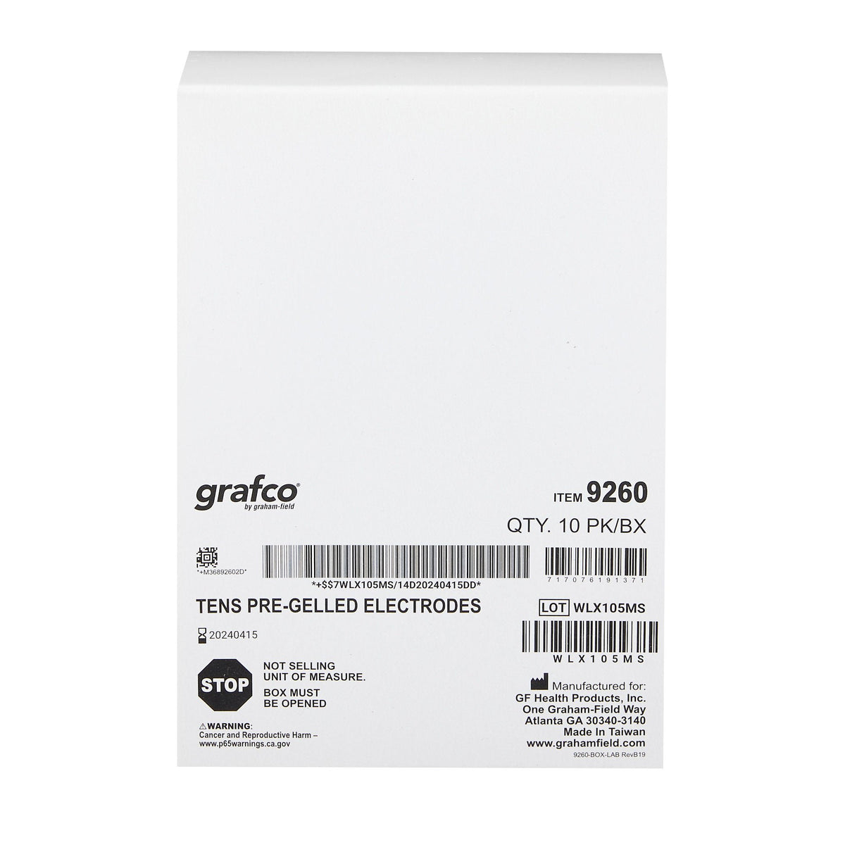 Electrotherapy Electrode For Grafco TENS and EMS Units
