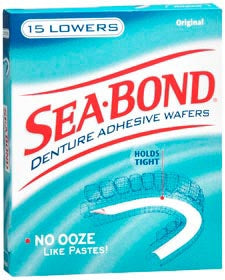 Denture Adhesive SeaBond Wafer 15 per Box