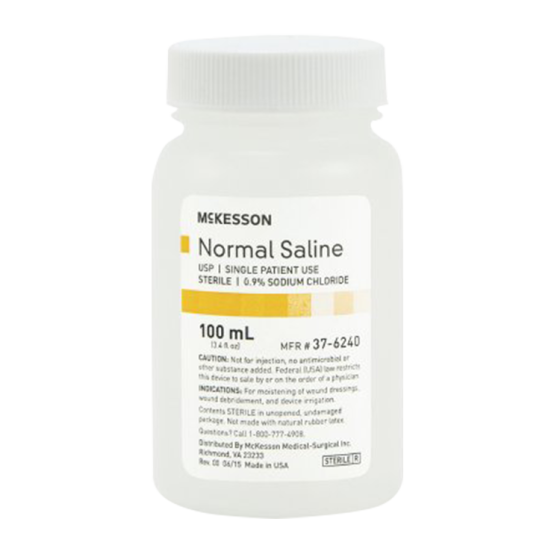 McKesson USP Normal Saline Irrigation Solution - Sodium Chloride 0.9%, Sterile Wound Treatment