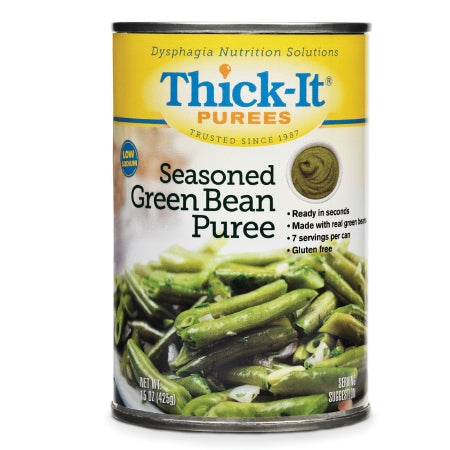 Thickened Food Thick-It 15 oz. Can Seasoned Green Bean Flavor Puree IDDSI Level 4 Extremely Thick/Pureed