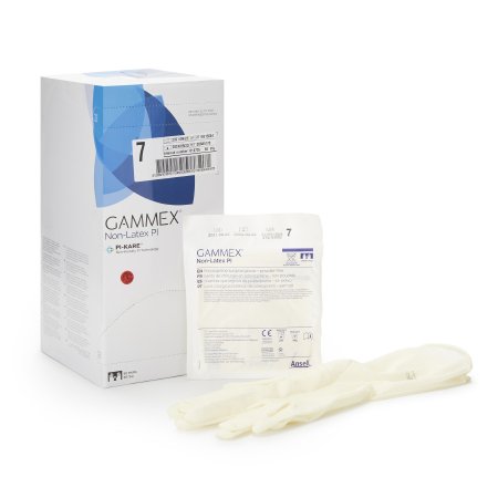 Surgical Glove GAMMEX Non-Latex PI Sterile Polyisoprene Standard Cuff Length Micro-Textured White Chemo Tested