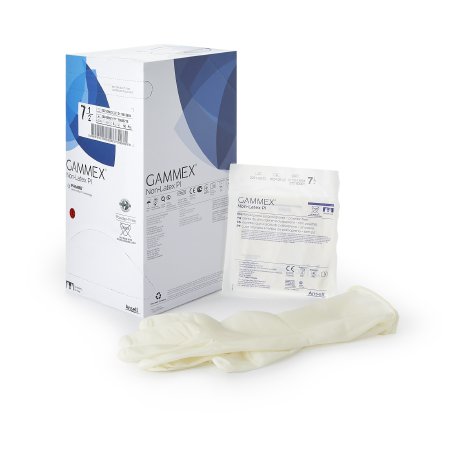 Surgical Glove GAMMEX Non-Latex PI Sterile Polyisoprene Standard Cuff Length Micro-Textured White Chemo Tested