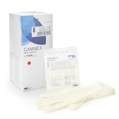 Surgical Glove GAMMEX Non-Latex PI Sterile Polyisoprene Standard Cuff Length Micro-Textured White Chemo Tested