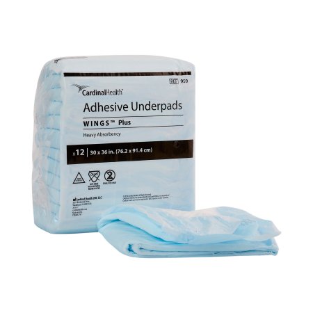 Disposable Underpad Wings Plus 30 x 36 Inch