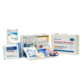First Aid Only 25 Person Contractor First Aid Kit ANSI A+ Metal Case