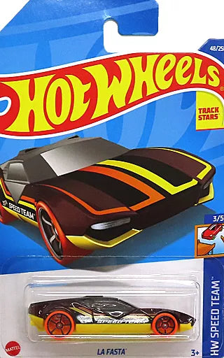 Hot Wheels LA FASTA Brown/Black/Yellow – 1:64 HW Speed Team 35 Diecast