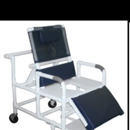 Shower Chair Lumex Drop Arms PVC Frame Reclining Backrest 20 Inch Seat Width Internal / 24 Inch Seat Width External 325 lbs. Weight Capacity