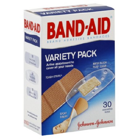 Adhesive Strip Band-Aid Variety Pack Assorted Sizes Fabric / Plastic Assorted Shapes Clear / Tan Sterile