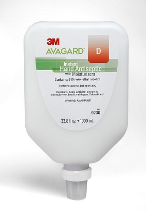 Hand Sanitizer 3M Avagard D 1,000 mL Ethyl Alcohol Gel Dispenser Refill Bottle