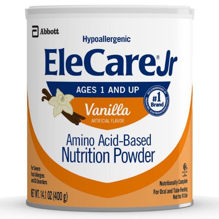 Pediatric Oral Supplement EleCare Jr Vanilla Flavor 14.1 oz. Can Powder Amino Acid Protein Maldigestion