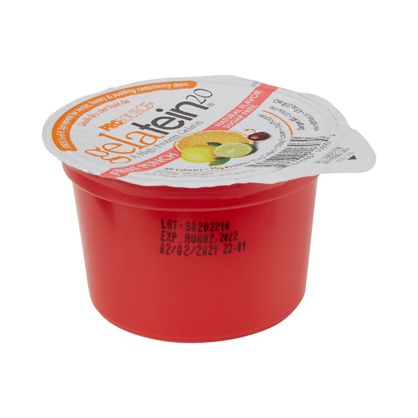Gelatein Fruit Punch Oral Nutrition Gel 4 oz Cup High-Protein