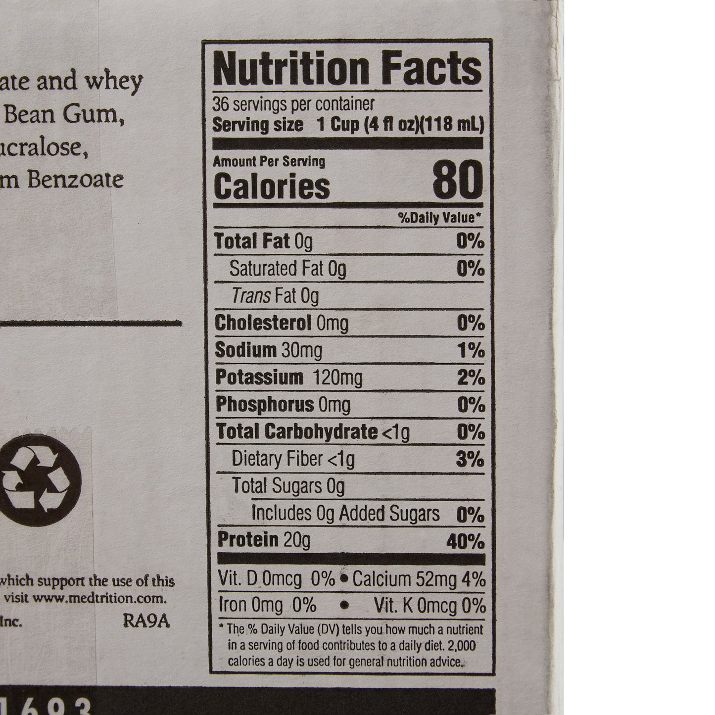 Gelatein Fruit Punch Oral Nutrition Gel 4 oz Cup High-Protein