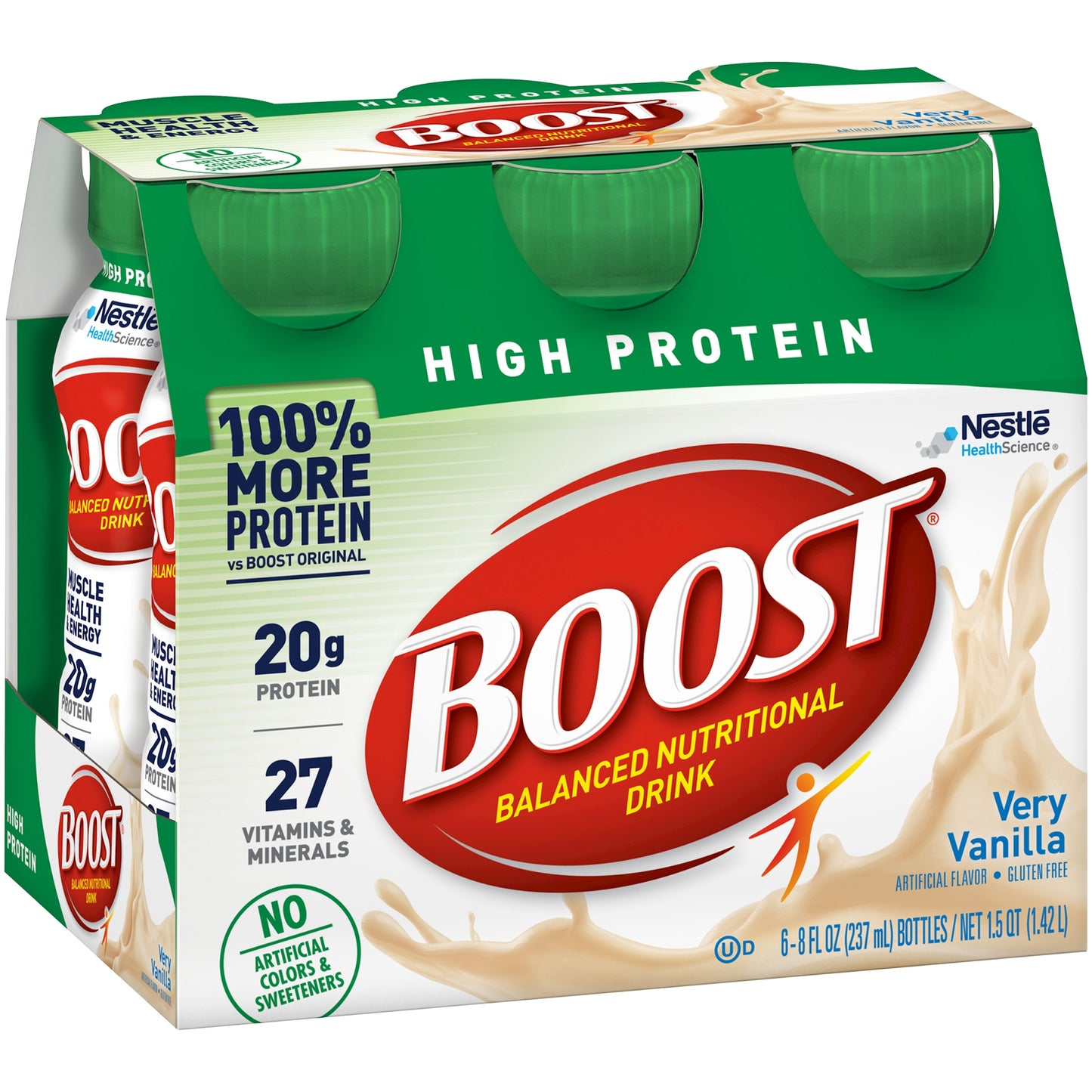 Boost High Protein Oral Nutritional Supplement Very Vanilla 8 oz Bottle