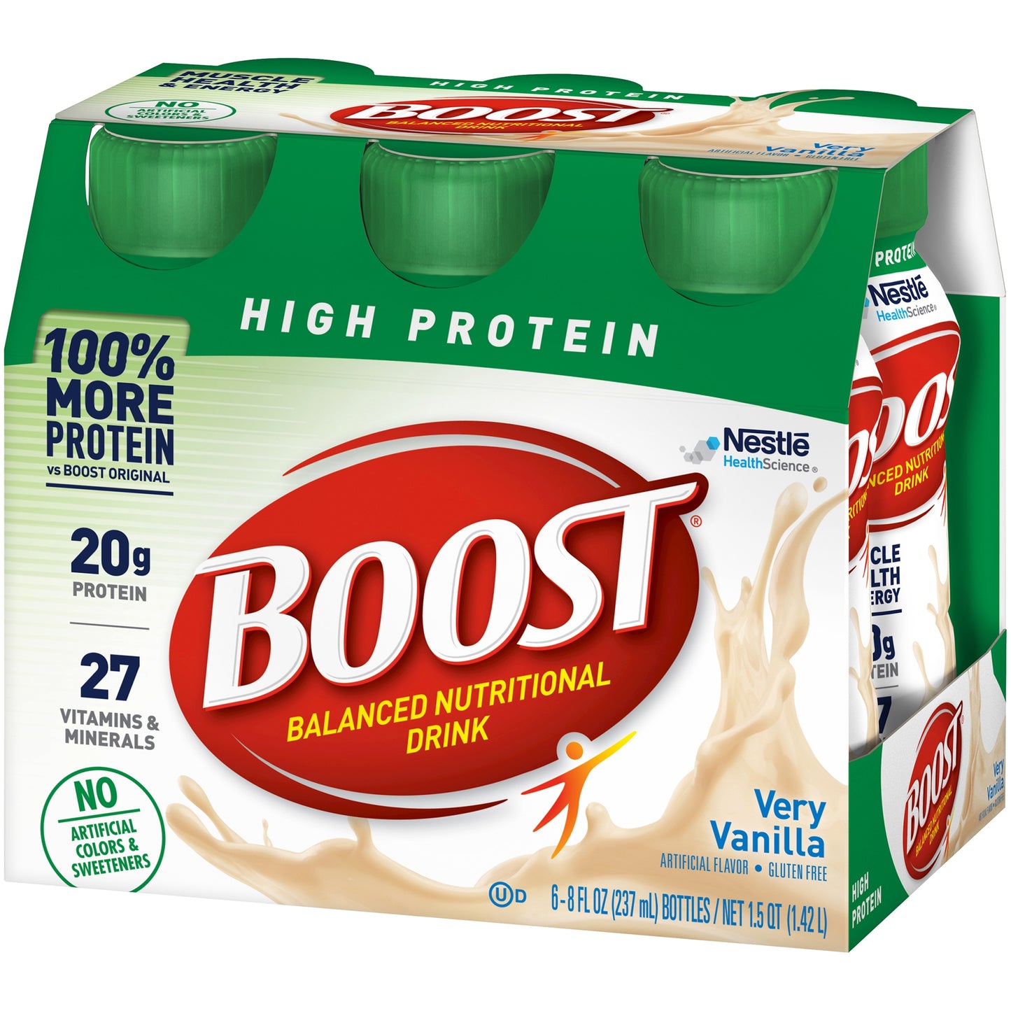 Boost High Protein Oral Nutritional Supplement Very Vanilla 8 oz Bottle