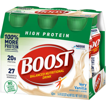 Boost High Protein Oral Nutritional Supplement Very Vanilla 8 oz Bottle