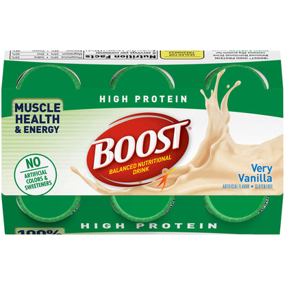 Boost High Protein Oral Nutritional Supplement Very Vanilla 8 oz Bottle