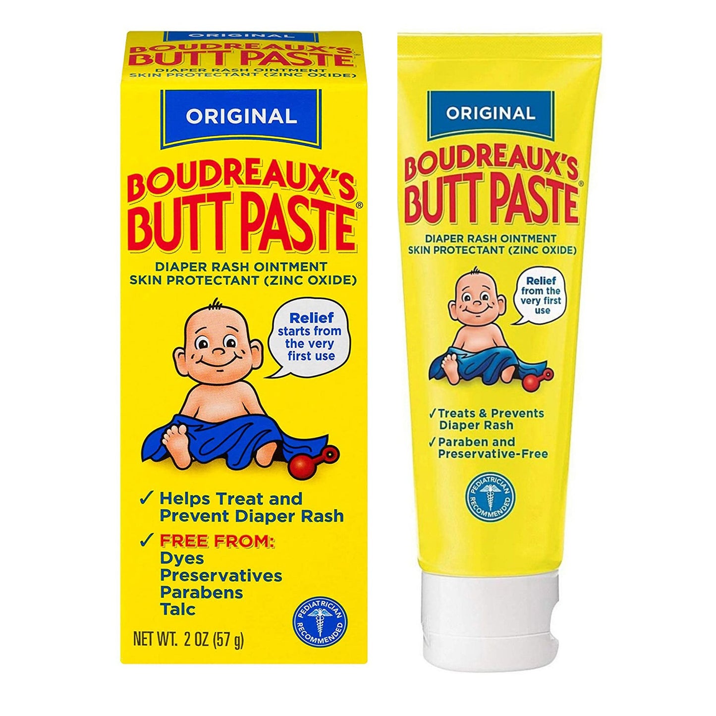 Diaper Rash Treatment Boudreaux's Butt Paste Tube Scented Cream