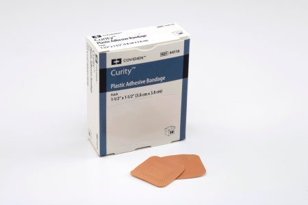 Adhesive Spot Bandage Curity 1-1/2 Inch Plastic Square Tan Sterile