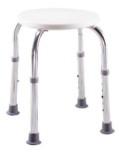 Shower Stool Lumex Without Arms Aluminum Frame Without Backrest 13 Inch Seat Width 300 lbs. Weight Capacity