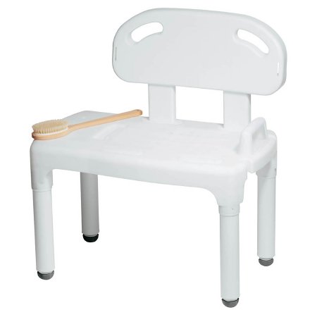 Carex Bath Transfer Bench Without Arms 17-1/2 to 22-1/2 Inch Seat Height 400 lbs. Weight Capacity