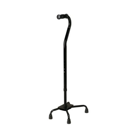 Small Base Quad Cane Medline Steel 29 to 38 Inch Height Black