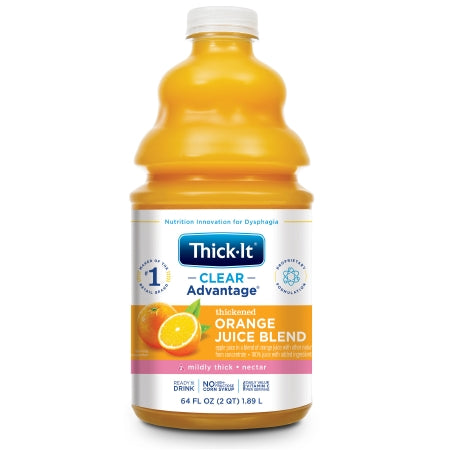 Thickened Beverage Thick-It Clear Advantage 8 or 64 oz. Bottle Orange Flavor Liquid IDDSI Level 2 Mildly Thick