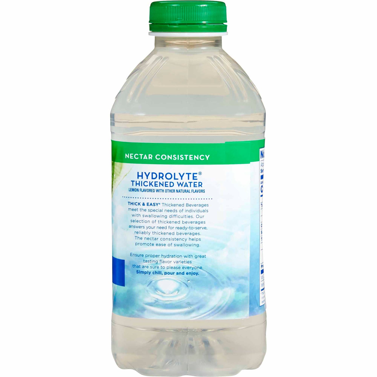 Thick & Easy Hydrolyte Lemon Thickened Water 46 oz Bottle IDDSI Level 2 Mildly Thick