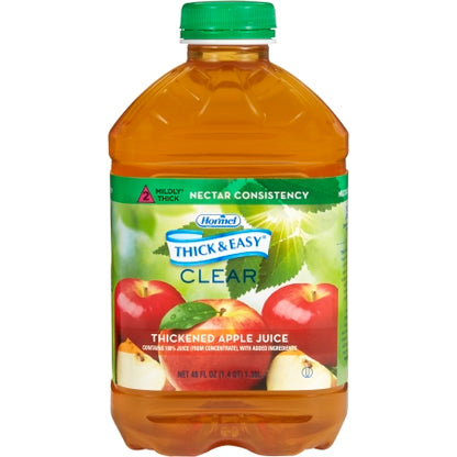 Thickened Beverage Thick & Easy 46 oz. Bottle Apple Flavor Liquid IDDSI Level 2 Mildly Thick/Level 3 Moderately Thick/Liquidized