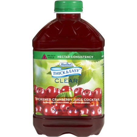 Thickened Beverage Thick & Easy 46 oz. Bottle Cranberry Juice Cocktail Flavor Liquid IDDSI Level 2 Mildly Thick/Level 3 Moderately Thick/Liquidized