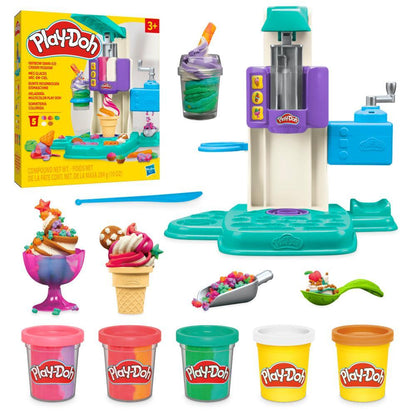 Play-Doh Rainbow Swirl Ice Cream Playset for Kids – Creative Pretend Ice Cream Maker Toy