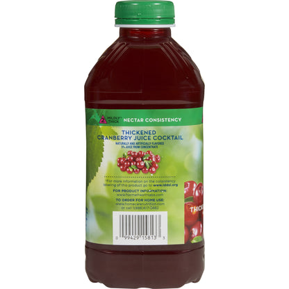 Thick & Easy Cranberry Juice Cocktail Thickened Beverage 46 oz Bottle IDDSI Level 2 Mildly Thick