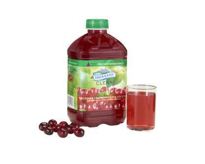 Thick & Easy Cranberry Juice Cocktail Thickened Beverage 46 oz Bottle IDDSI Level 2 Mildly Thick