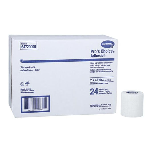 Pro's Choice Adhesive Athletic Tape 2 Inch x 7.5 Yard – White Stretch Support Tape