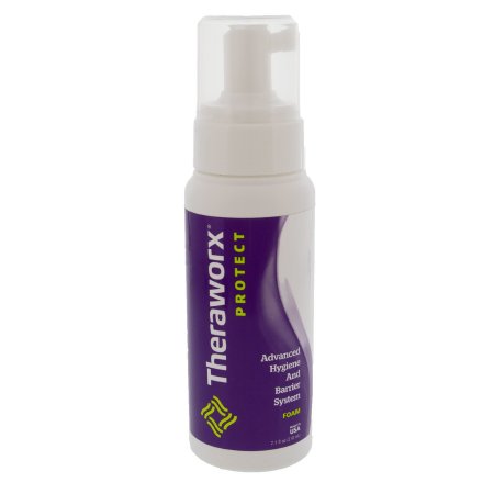 Rinse-Free Cleanser Theraworx Protect Advanced Hygiene and Barrier System Foaming Pump Bottle Lavender Scent