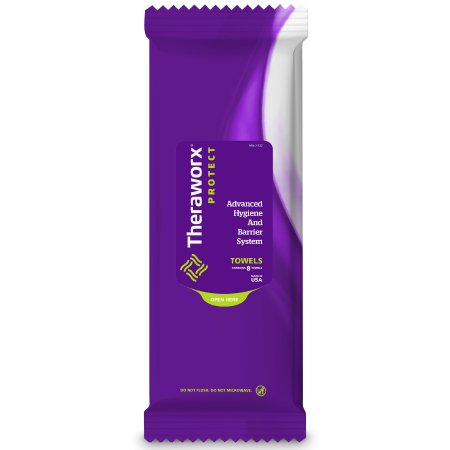 Personal Hygiene Barrier Wipe Theraworx Protect Advanced Hygiene Barrier System Soft Pack Lavender Scent 8 Count