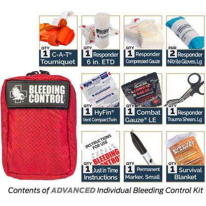 North American Rescue Public Access Bleeding Control Station – 8-Pack Nylon Advanced PABC Kit