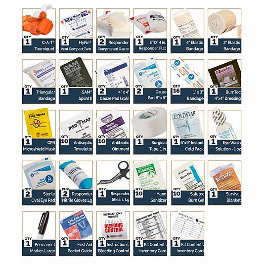 Class A Trauma and First Aid Kit – Soft Bag, Portable Emergency Response