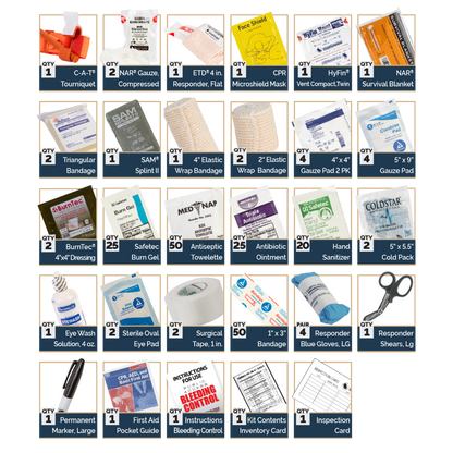 North American Rescue Trauma and First Aid Resupply Kit – Class B with Compressed Gauze
