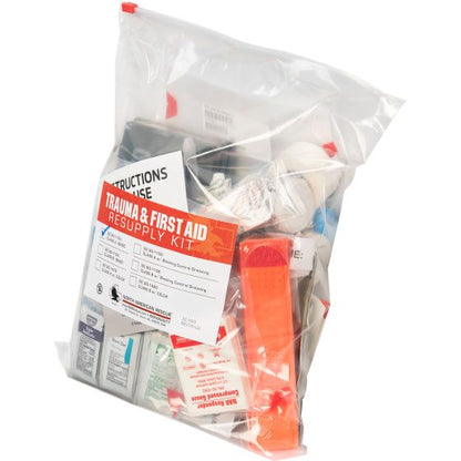 Class A Trauma and Resupply First Aid Kit with Tourniquet Portable Ziplock Bag